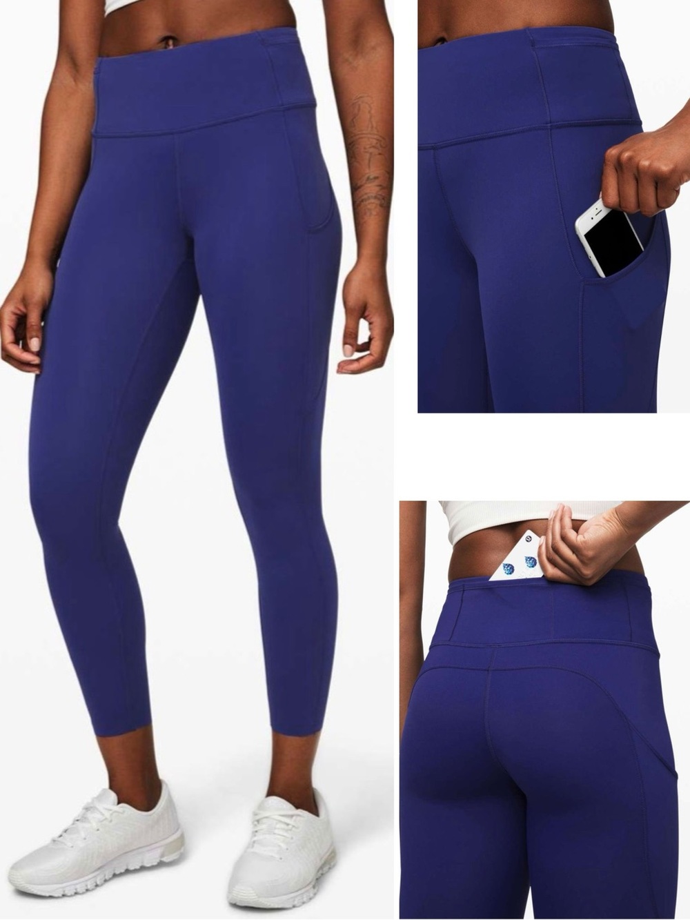 Lululemon Fast and Free Tight II 25" Non Reflective Nulux w/Pockets in Larkspur